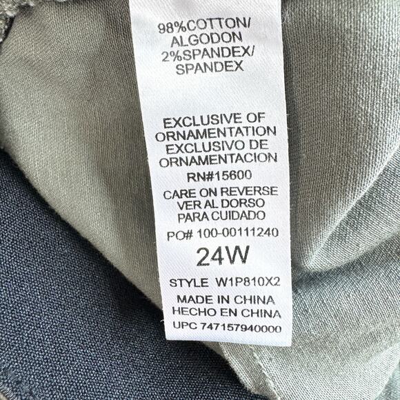 Democracy Womens Core Essential Rolled Cuff Shorts Size 24W Ab Solution Green - Picture 6 of 8